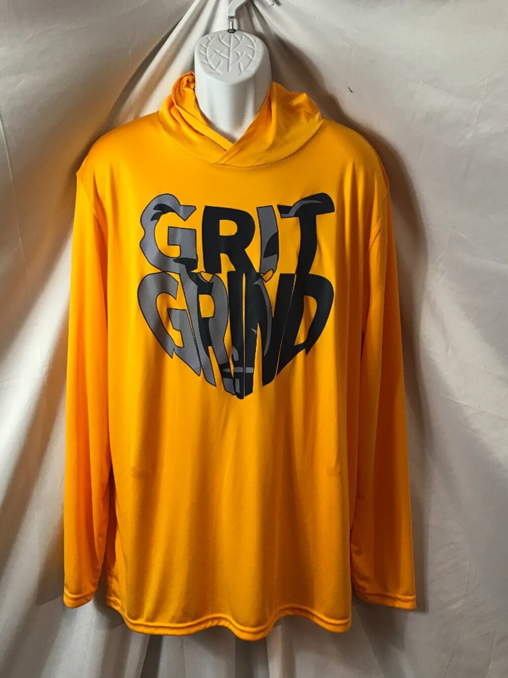 Grit Grind Logo Lightweight Workout Activewear Sport Cut Workout Shirt Hoodie